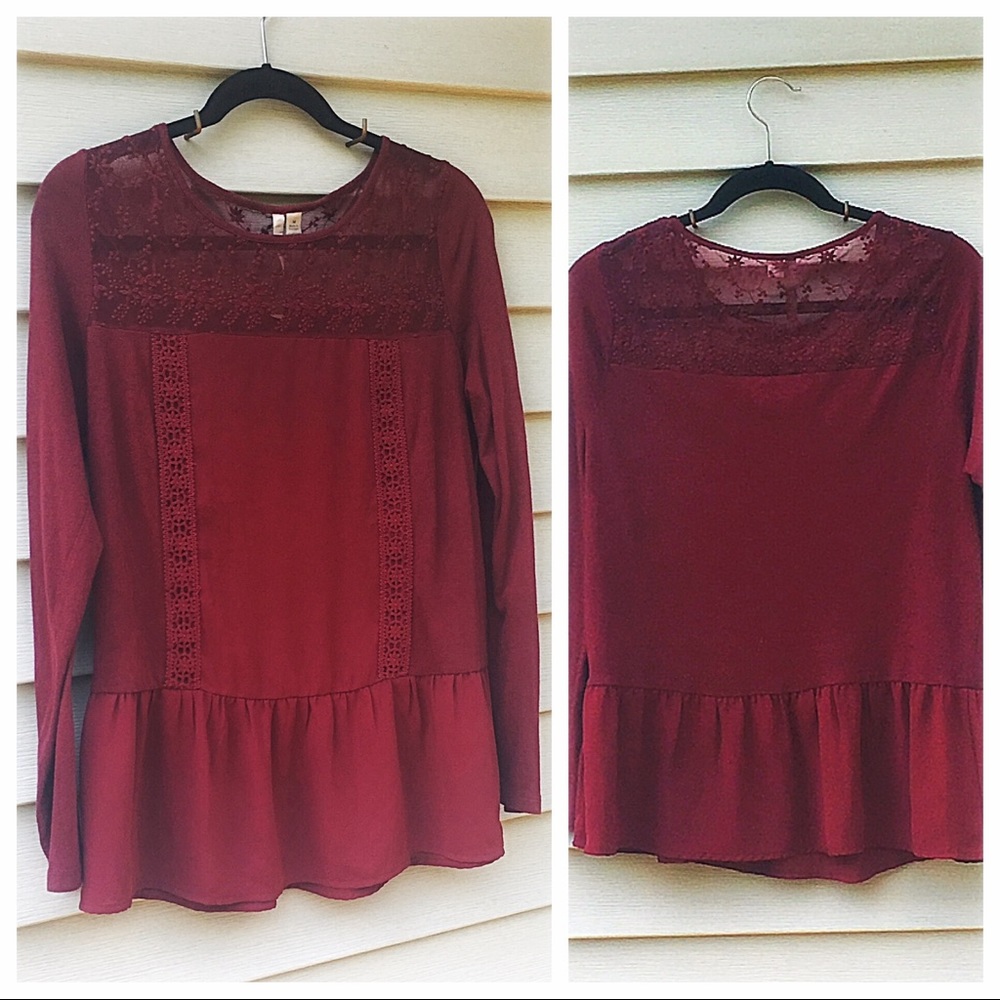 Maroon Embroidery Blouse